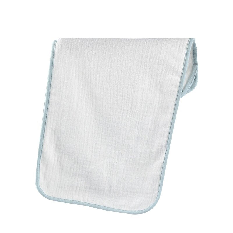 Baby Infants Washcloth Face Towel Baby Muslin Burp Cloth Solid Color Absorbent Saliva Towel Soft Cotton Crepe Feeding Bibs for