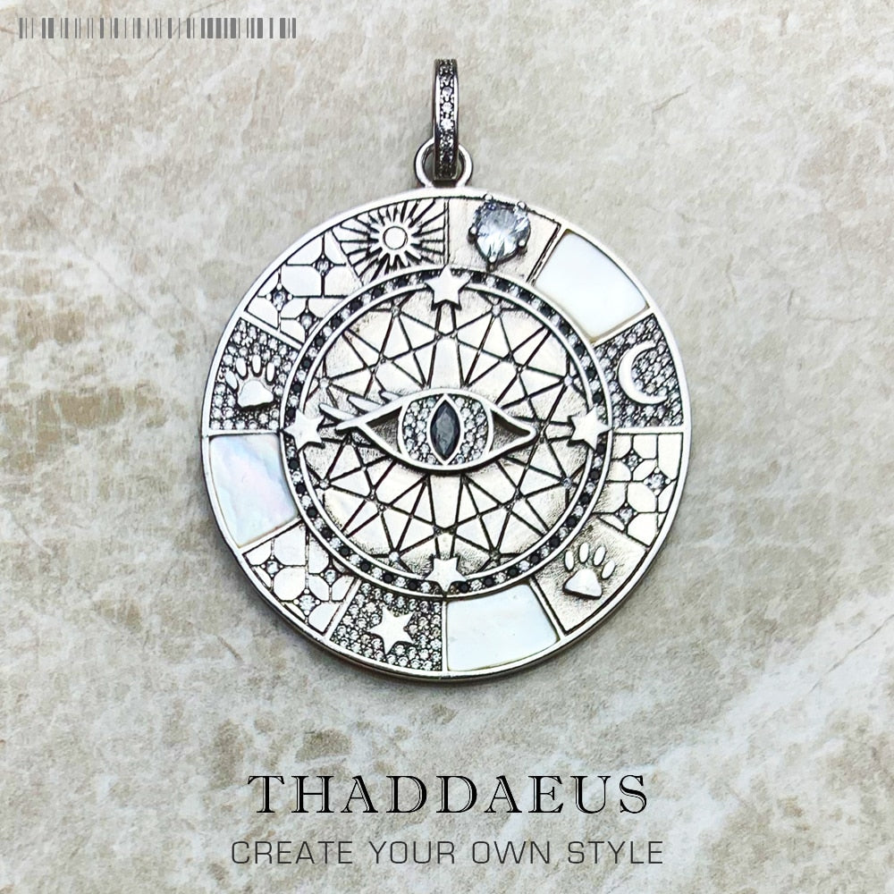 Pendant Amulet Mystical Symbols Fashion Jewelry Europe Trendy Accessorie 925 Sterling Silver Lucky Gift For Woman Men