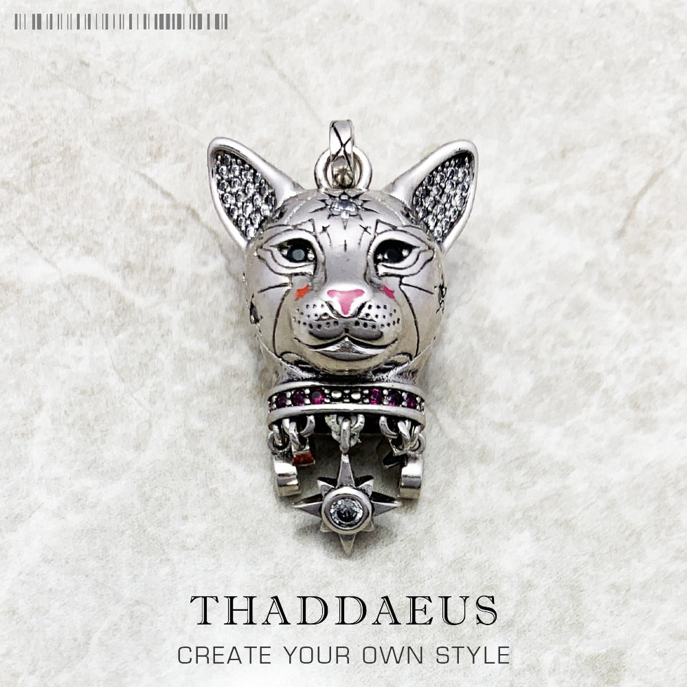 Magic Cosmic Cat Pendant Brand New Fine Jewelry Bijoux Accessories 925 Sterling Silver Gift For Woman