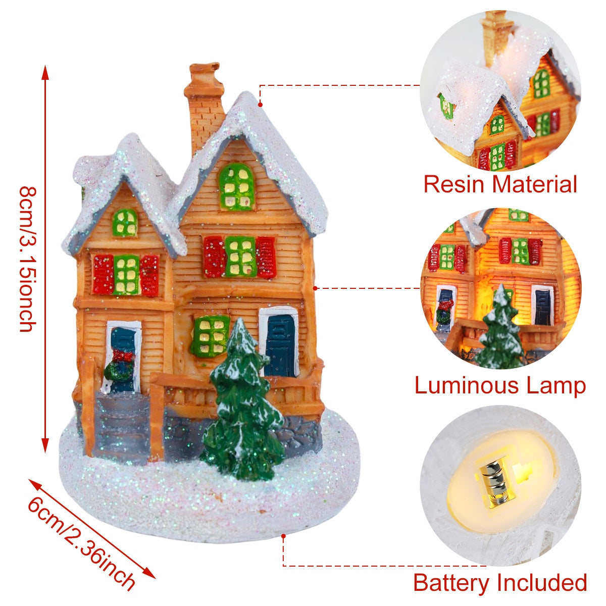 Christmas Resin Decoration Merry Christsmas Decorations For Home 2022 Xmas Ornaments Gifts Navidad Natal Happy New Year 2023