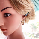 Creole Hinged Hoop Earrings Large,Europe Style Glam Trendy Fine Jewerly For Women Men Gift In 925 Sterling Silver