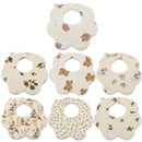 Baby Bibs Super Soft Cotton Gauze Baby Drooling Bibs Newborn Baby Saliva Towel Cute Print Petal Bib for Infants Toddlers