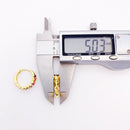 Hoop Earring Golden Colourful Stones Europe Style Glam Fine Jewerly For Women New Bohemia Gift In 925 Sterling Silver