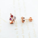 Royal Flower Stud Earrings,Europe Bohemia Glam Fashion Good Jewerly For Women Gift In 925 Sterling Silver