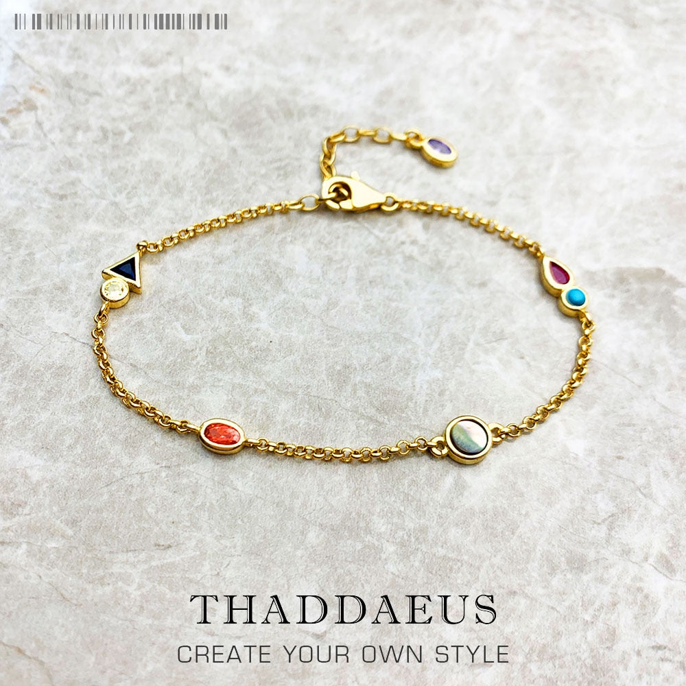 Bracelet Journey to Paradise New Link Chain 925 Sterling Silver Bohemia Happiness Jewelry Creative Playful Gift For Women