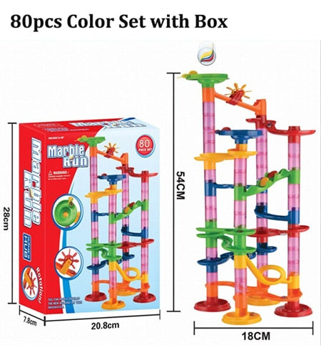 142 Pcs Marble Run Building Blocks Marbles Slide Toys For Children DIY Creativity Constructor Educational Toys Children Gift