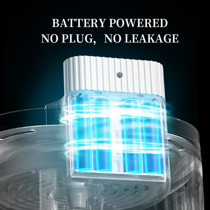 2L Cat Dog Silent Drinker Activated Carbon Filter USB Battery Dual Power with Motion Sensor Automatic Pet Water Dispenser Bowl