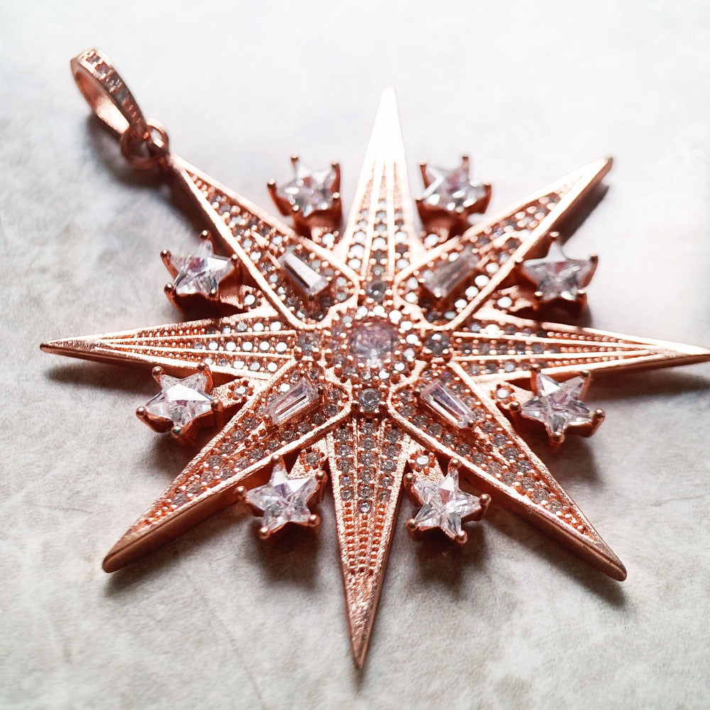 Pendant Lucky Magic Star Rose Gold Spring New Jewelry Romantic 925 Sterling Silver Magical Gift For Women