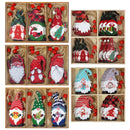 9/12pcs Christmas Tree Decorations Gnomes Wooden Pendants Ornaments Navidad 2022 New Year Gift Xmas Decorations for Home Noel