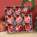 9Pcs 6cm Christmas Tree Balls Hanging Bauble Ornaments Pendant Christmas Decorations for Home New Year Gift Box Navidad Natal