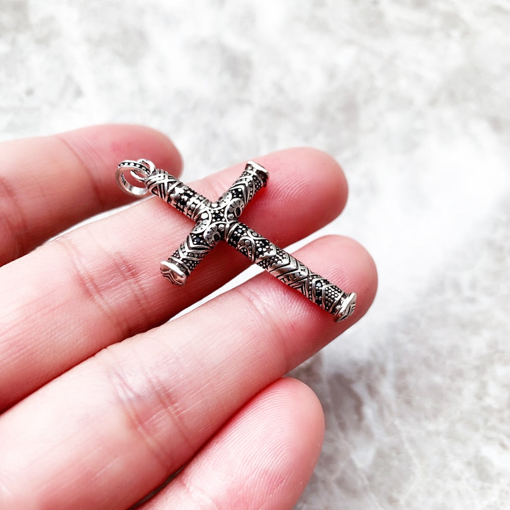 Pendant Maori Iconic Ornamentation Cross Fine Jewelry Europe 925 Sterling Silver Ethno Gift For Women Men