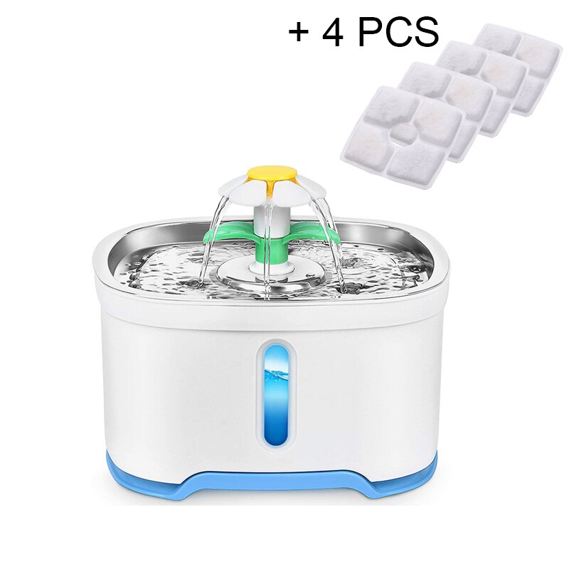 2.5L LED Electric Dog Pet Mute Drinker Feeder Automatic Pet Cat Water Fountain Bowl Pet Fountain Drinking Water Dispenser Upgrad