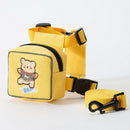 Small Dogs and Cats Vest Type Mini Self Carrier Backpack Cute Cartoon Pattern Outdoor Adjustable Harness with 1.5m Traction Rope - anconmall
