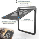 Pet Door New Safe Lockable Magnetic Screen Outdoor Dog Cats Window Gate Garden House Enter Freely Fashion Easy Install Flap Gate