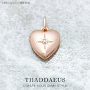 Heart Locket with Star Pendant New Fine Jewelry Europe Accessories 925 Sterling Silver Romantic Gift For Women