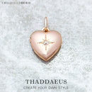 Heart Locket with Star Pendant New Fine Jewelry Europe Accessories 925 Sterling Silver Romantic Gift For Women