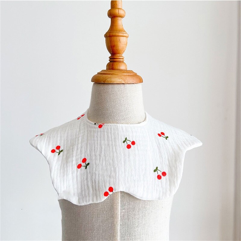 Cartoon Printed Baby Bib Round Petal Saliva Towel Comfortabel Cotton Breathable Apron Newborn 360 Degree Rotation Bandanas Burp