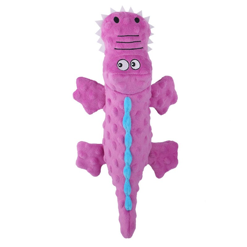 No Stuffing Squeaky Dog Toys Pet Puppy Dog Plush Doll with Crinkle Paper Fun Octopus Crocodile Interactive Chew Toys Grind Teeth - anconmall