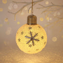 2023 LED Christmas Ball Lights Snowflake Elk Pattern Xmas Tree Hanging Pendant Ornaments Christmas Decorations for Home New Year