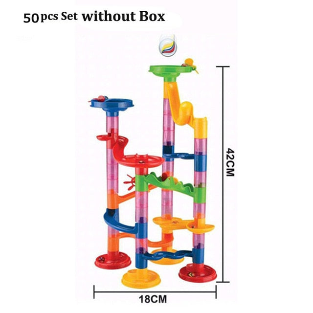 142 Pcs Marble Run Building Blocks Marbles Slide Toys For Children DIY Creativity Constructor Educational Toys Children Gift