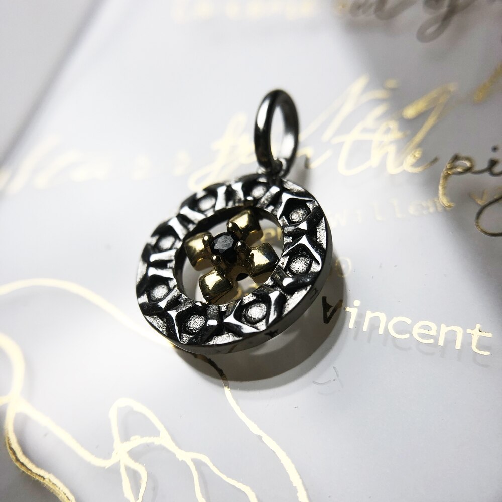 Pendant Bicolour Look Cross Summer Brand New Jewelry Europe 925 Sterling Silver Vintage Gift For Women Men