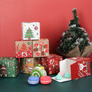 24Pcs Christmas Advent Calendar Gift Box Kraft Paper Candy Cookies Box Kids New Year Party Gift Favors Navidad 2022 Xmas Decor - anconmall