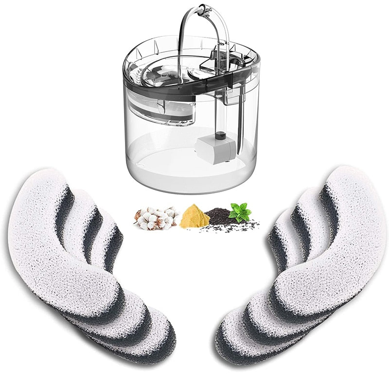 4/8/12PCS Cat Water Fountain Replacement Filters for WF050/WF060 Activated Carbon Filter for Pet Automatic Drinking Feeder Bowl
