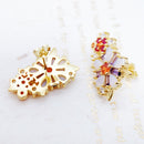 Flowers Colourful Stone Studs Earrings,Europe Yellow Gold Color Handcrafte Jewelry For Women,2022 New Gift 925 Sterling Silver