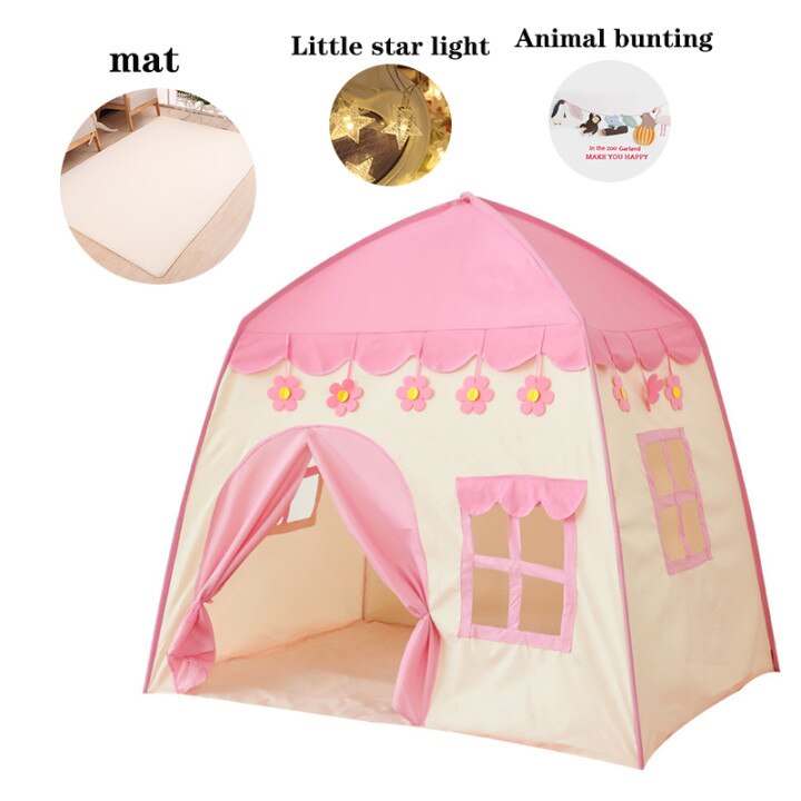 Children's Tent Indoor Outdoor Games Garden Tipi Princess Castle Folding Cubby Toys Tents  Enfant Room House Teepee Playhouse