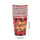 61Pcs/set Merry Christmas Party Disposable Tableware Paper Plates Cup Napkin Banner Xmas Decorations For Home Navidad New Year