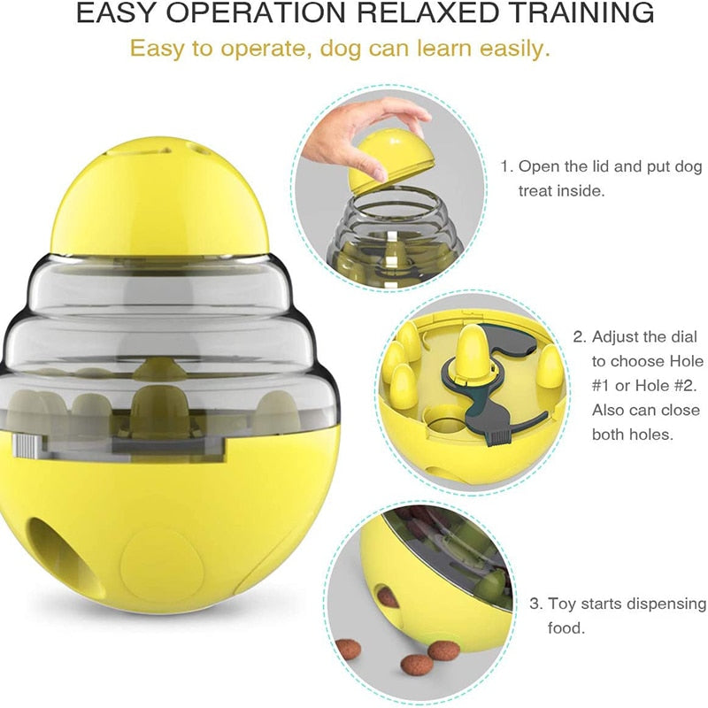 Interactive Dog Cat Food Treat Ball Toy Pet Shaking Leakage Slow Food Feeder Container Puppy Bowl Pet Tumbler IQ Training Toys