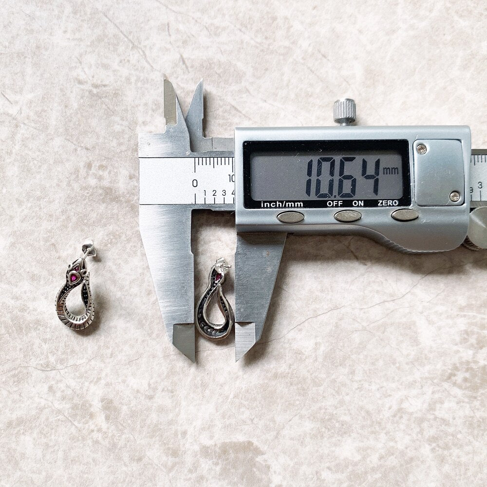 Snake Hinged Hoop Europe Style Romantic Seductively Fine Jewerly For Women New Wisdom Security Gift In 925 Sterling Silver