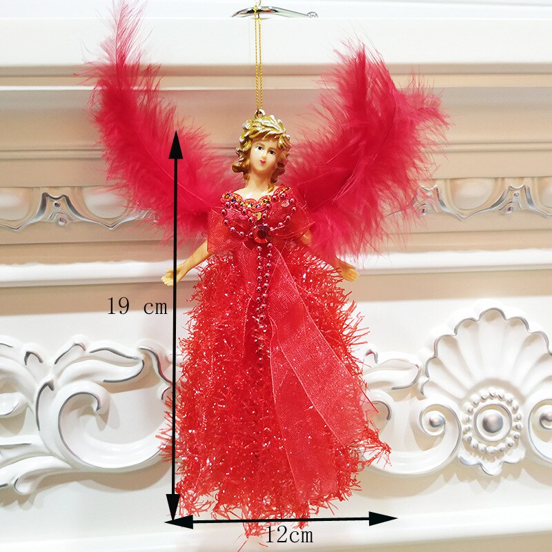 2023 Christmas Angel Doll Ornament Xmas Tree Hanging Pendant With Wings Christmas Decorations for Home New Year Kids Gift Natal