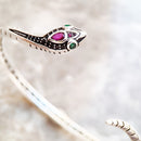 Bangles Snake Europe Style Fine Jewelry For Women Spring Brand New Bohemia Gift In Blackened 925 Sterling Silver