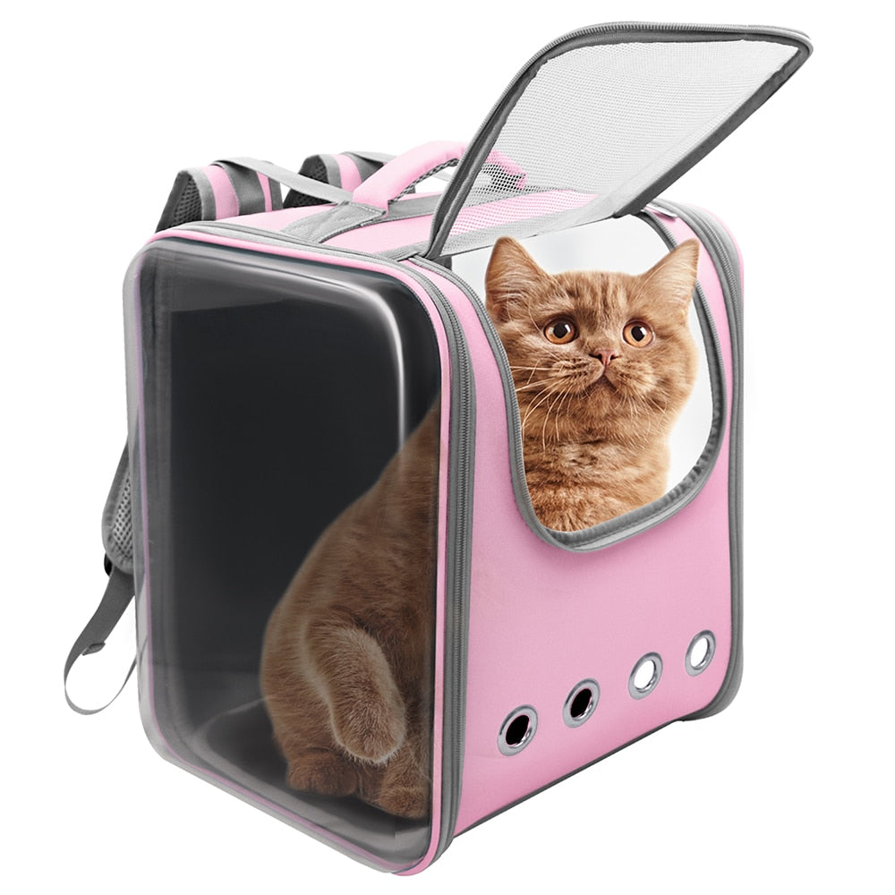 Cat Carrier Bags Breathable Pet Carriers Small Dog Cat Backpack Travel Space Capsule Cage Pet Transport Bag Carrying For Dogs