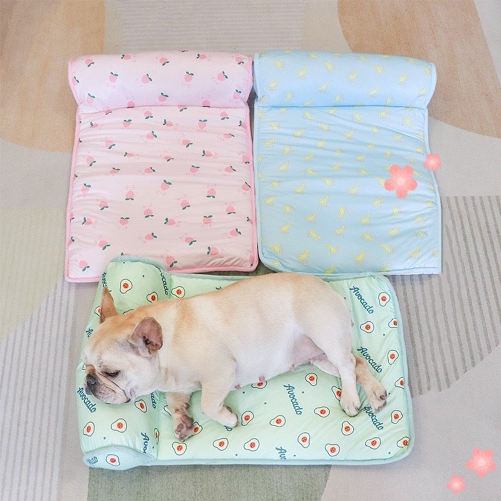 Dog Beds Cartoon Dog Cat Mat Square Plus Pillow Pet Supplies Deep Sleep for Small Large Dog Comfortable Sleep Bag Soft Non Slip