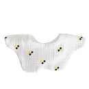 Cartoon Printed Baby Bib Round Petal Saliva Towel Comfortabel Cotton Breathable Apron Newborn 360 Degree Rotation Bandanas Burp