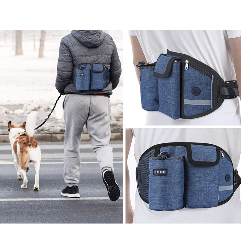 Hands-Free Sportpack with Detachable Bungee Dog Leash / Sports Leash for Pet Running Walking and Training - anconmall