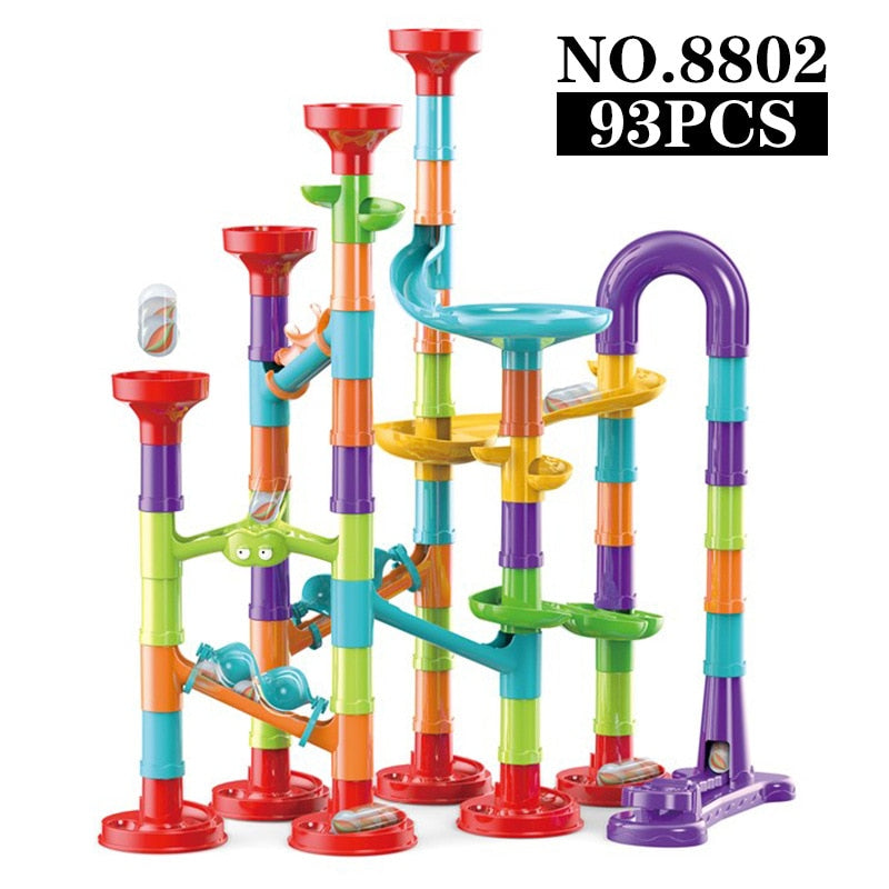 142 Pcs Marble Run Building Blocks Marbles Slide Toys For Children DIY Creativity Constructor Educational Toys Children Gift