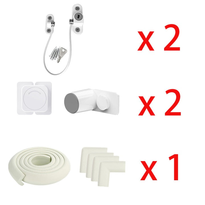 DHDH Baby Security Protection Kit Home Window Limiter Furniture Angle Anti-shock Protections Refrigerators Drawer Lock