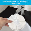 Replaced Activated Carbon Filter For Cat Water Drinking Fountain Replacement Filters Flower For Pet Dog Round Fountain Dispenser
