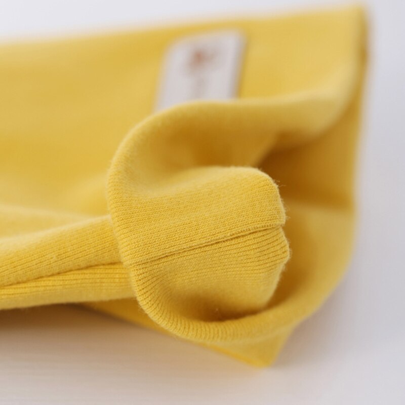 Newborn Baby Cute Bear Ears Beanie Letters Label Infant Toddler Solid Color Cotton Elastic Hospital Hat 0-6 Months