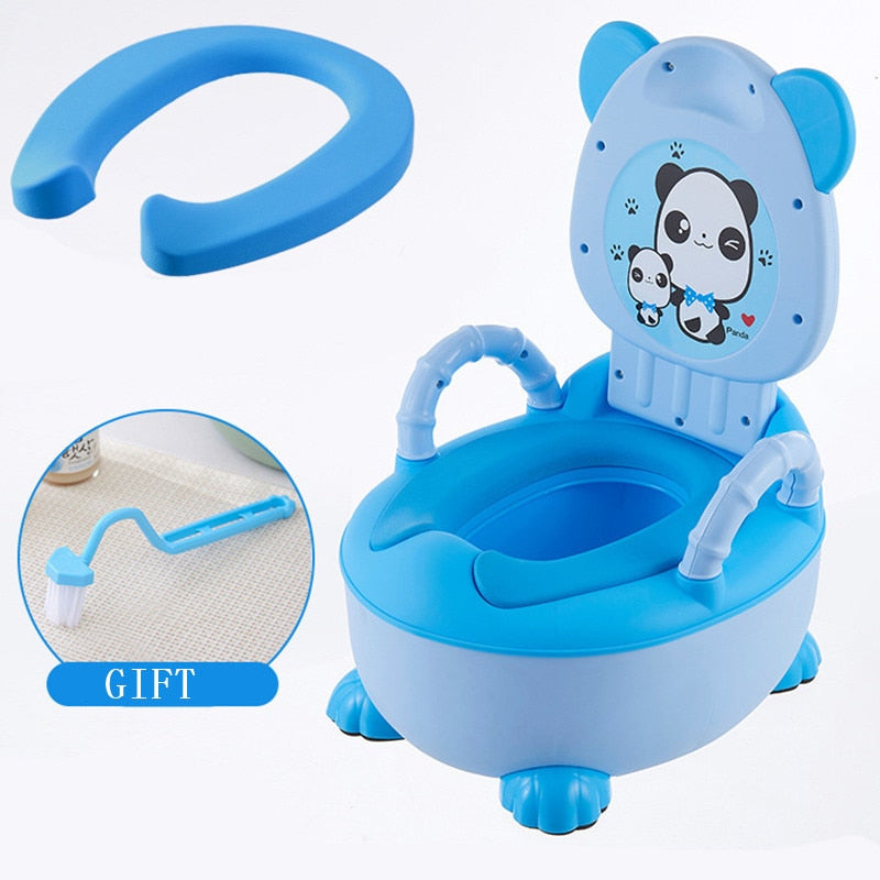 Panda Baby Potty Boys and Girls Potty Training Seat Children's Pot  Urinal Infant Cute Toilet Seat WC -Free Cleaning Brush