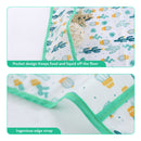 hibobi Cartoon Animal Pattern Waterproof Bibs Baby Accessories Baby Bibs Waterproof Animal Polyester Silicone Bib