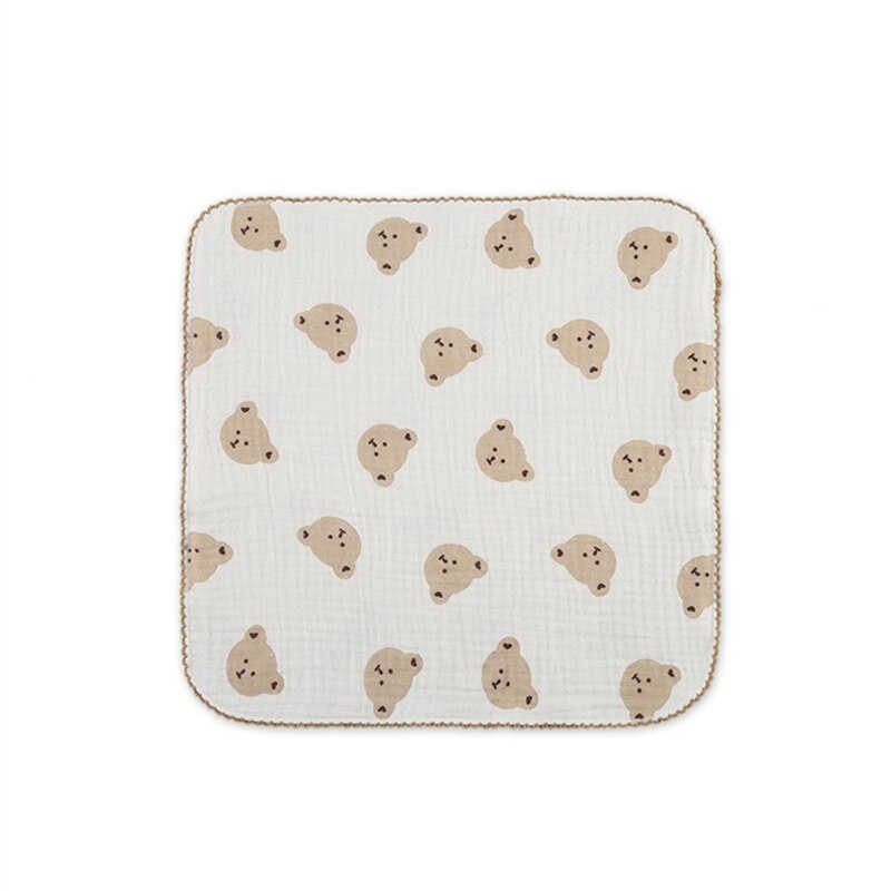 Baby Bib Towel Boys Girls 0-12M Breathable Soft Face Towel Drooling Bib with Hanging Hook Infant Feeding Burp Cloth