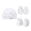 Newborn Baby Hats Soft Baby Mittens and Socks Set Cotton Baby Fetal Caps Baby Beanie Hats No Scratch Mittens for Infants