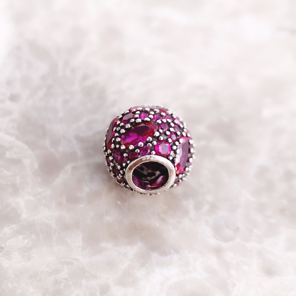 Beads Red Fire New Europe European DIY Jewelry 925 Sterling Silver Accessorie Gift For Women