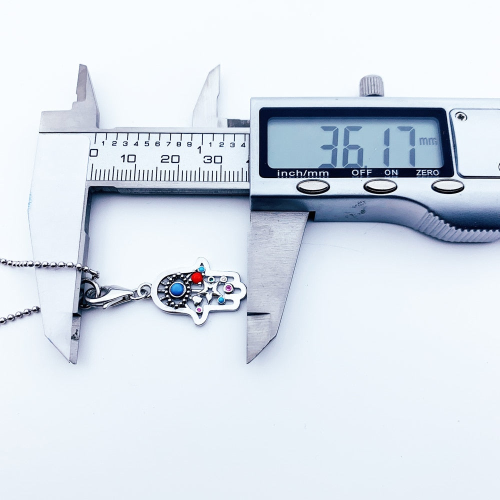 Charm Necklace Hand of Fatima Summer Brand Bohemia Fashion Jewelry Europe 925 Sterling Silver Gift For Women Men