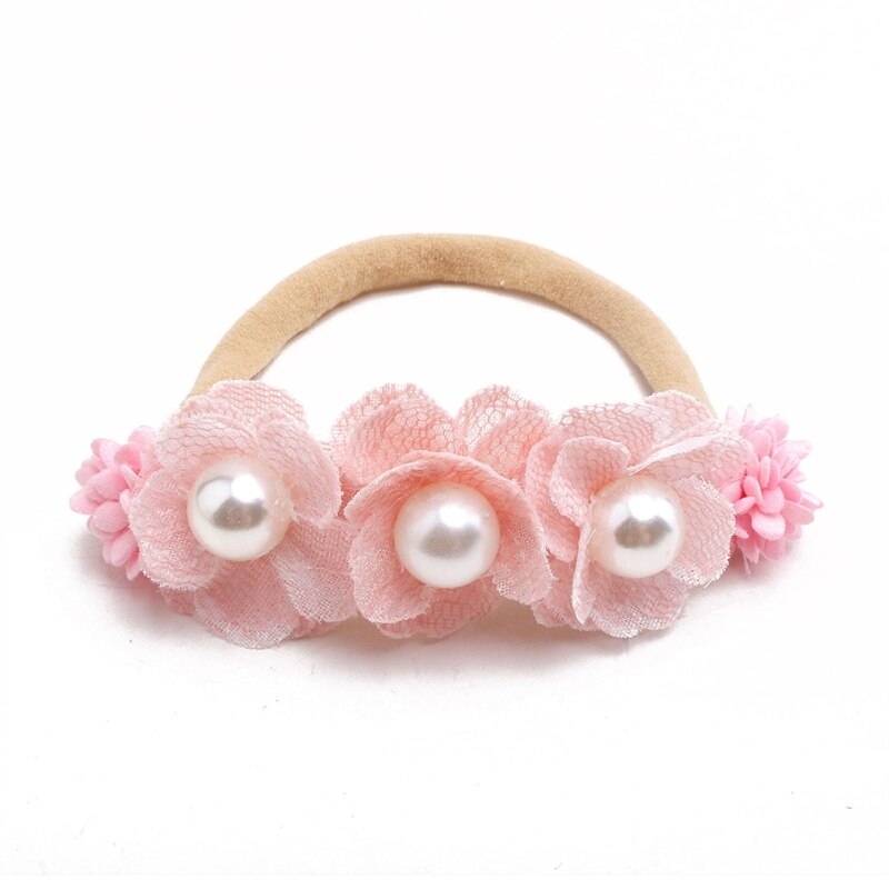 Baby Headband Cute Elastic Flower Rhinestone Hair Band Newborn Toddler Headband for Baby Infant Toddler Girls Hair Accessories