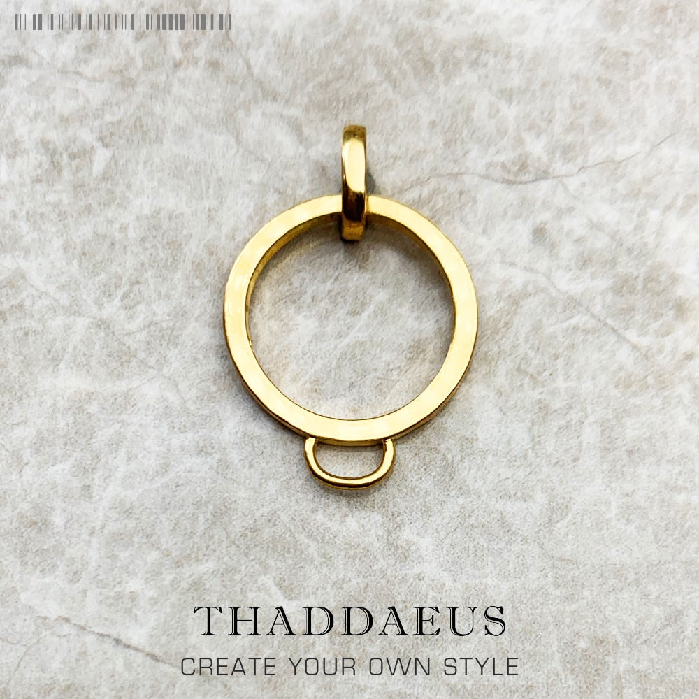 Pendant Charm Carrier Large Gold Color Brand Fashion Jewelry Europe 925 Sterling Silver Gift For  Woman Men